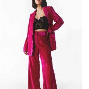 Nasty Gal Fuchsia Wide Leg Pants & Jumpsuit